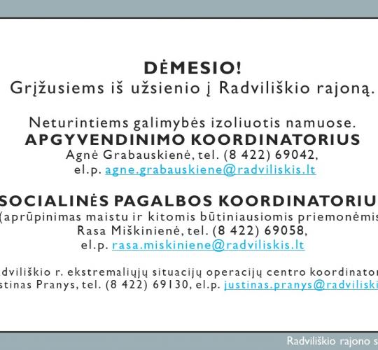 Radviliškio rajono savivaldybės informacija